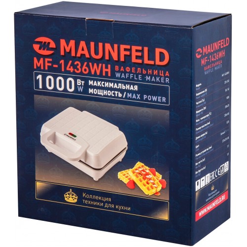 Вафельница MAUNFELD MF-1436WH (белый) 6