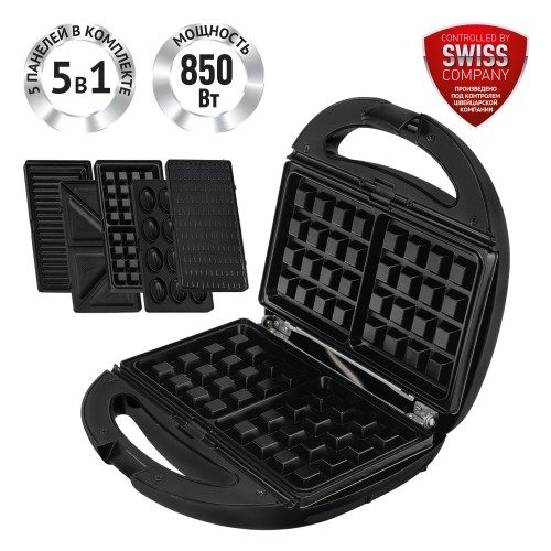 Вафельница Polaris PST-0805 (серебристый/черный) 