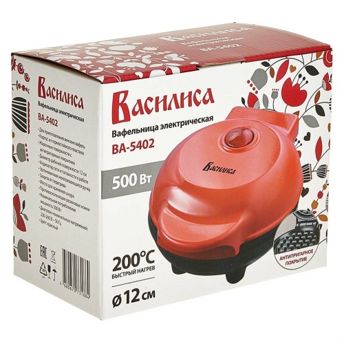 Вафельница Василиса ВА-5402 (красный) 