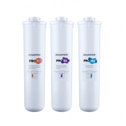 Комплект картриджей Аквафор Pro1 Pro50 Pro Mg для систем обратного осмоса 3 шт.