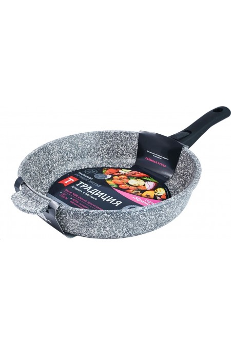 Сковорода Традиция Мрамор ТМ2285 28 см (черный) 