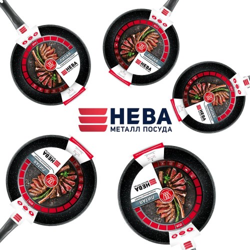 Сковорода НЕВА МЕТАЛЛ ПОСУДА L18126i 26 см (черный) 16