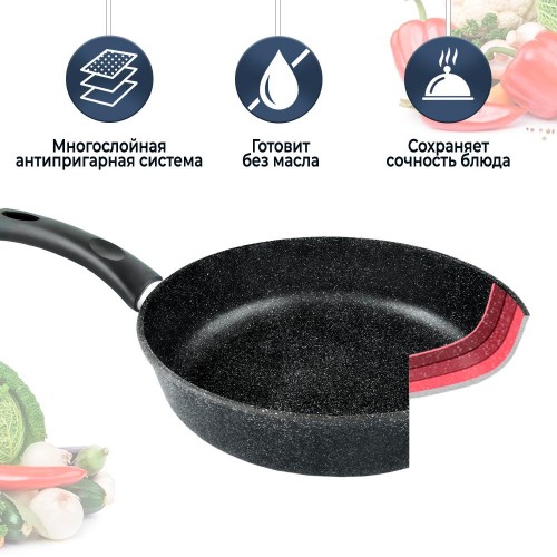 Сковорода НЕВА МЕТАЛЛ ПОСУДА L18126i 26 см (черный) 8