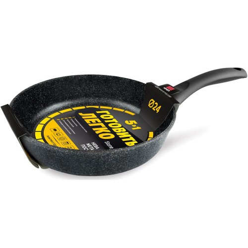 Сковорода НЕВА МЕТАЛЛ ПОСУДА 24 " Готовить легко" GL2124 24 см (серый) 