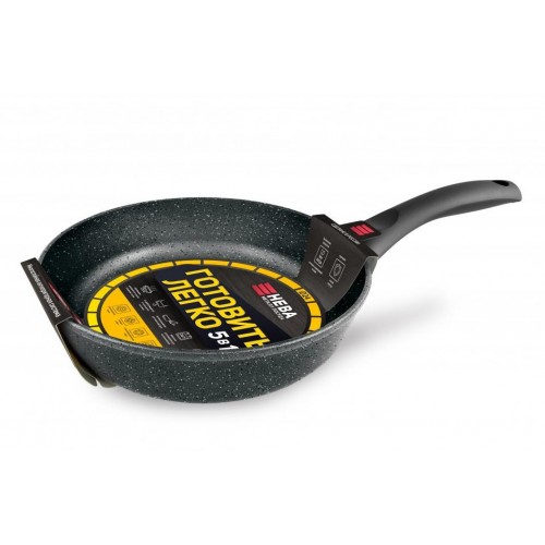 Сковорода НЕВА МЕТАЛЛ ПОСУДА 24 " Готовить легко" GL2124 24 см (серый) 6