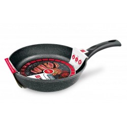 Сковорода НЕВА МЕТАЛЛ ПОСУДА 24 " Каменная" 18124 24 см (черный гранит)