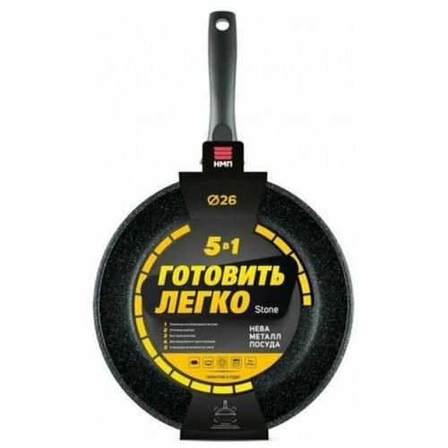 Сковорода НЕВА МЕТАЛЛ ПОСУДА " Готовить легко" GL2126 26 см (серый) 1
