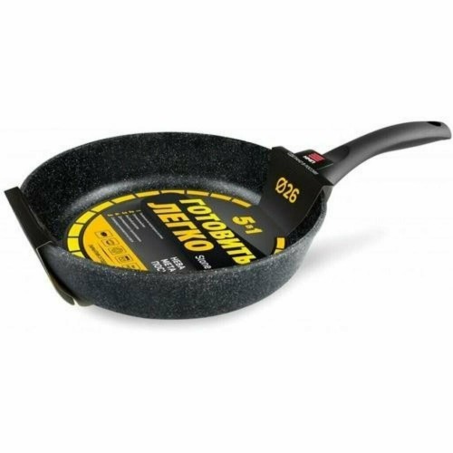 Сковорода НЕВА МЕТАЛЛ ПОСУДА " Готовить легко" GL2126 26 см (серый) 5