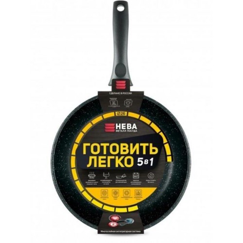 Сковорода НЕВА МЕТАЛЛ ПОСУДА " Готовить легко" GL2126 26 см (серый) 6