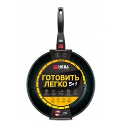 Сковорода НЕВА МЕТАЛЛ ПОСУДА " Готовить легко" GL2028 съемная ручка 28 см (серый)