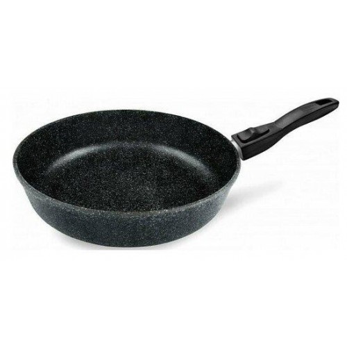 Сковорода НЕВА МЕТАЛЛ ПОСУДА " Готовить легко" GL2028 съемная ручка 28 см (серый) 1