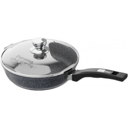 Сковорода Мечта Гранит Star с30803 с крышкой не съемная ручка 30 см (гранит star)