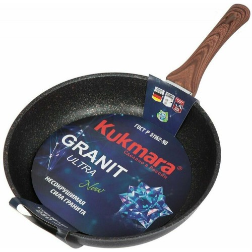 Сковорода Kukmara Granit Ultra сгг240а не съемная ручка 24 см (синий) 11