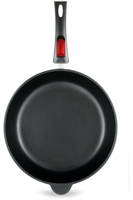 Сковорода НЕВА МЕТАЛЛ ПОСУДА Традиционная 6028 съемная ручка 28 см (черный) 1