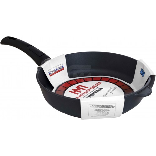 Сковорода НЕВА МЕТАЛЛ ПОСУДА Традиционная 6028 съемная ручка 28 см (черный) 8