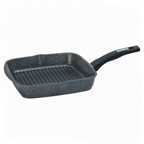 Сковорода-гриль Мечта Гранит star с68803 с несъемной ручкой и стеклянной крышкой 28 см (черный) 3