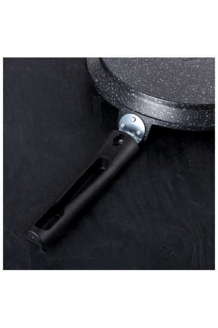 Сковорода блинная Kukmara Мраморная сбмк220-1а съемная ручка 22 см (кофейный мрамор) 3