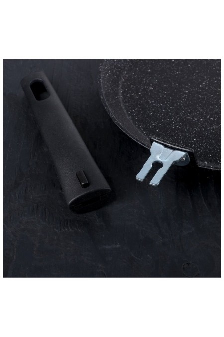 Сковорода блинная Kukmara Мраморная сбмк220-1а съемная ручка 22 см (кофейный мрамор) 4