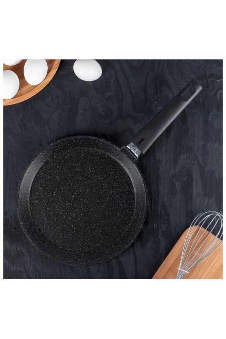 Сковорода блинная Kukmara Мраморная сбмк220-1а съемная ручка 22 см (кофейный мрамор) 5
