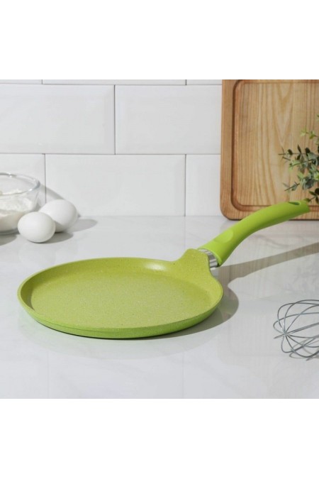 Сковорода блинная Kukmara Trendy style сб240tsl не съемная ручка 24 см (лимонный) 5