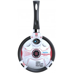 Сковорода блинная НЕВА МЕТАЛЛ ПОСУДА Ферра индукция 59222 22 см (черный)