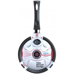 Сковорода блинная НЕВА МЕТАЛЛ ПОСУДА Ферра индукция 59222 22 см (черный)