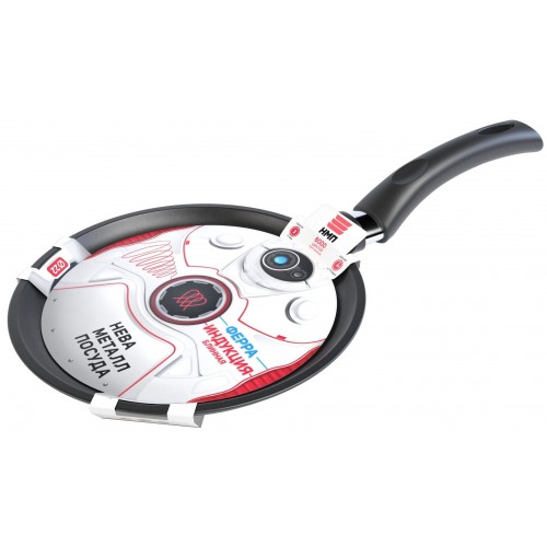 Сковорода блинная НЕВА МЕТАЛЛ ПОСУДА Ферра индукция 59222 22 см (черный) 5