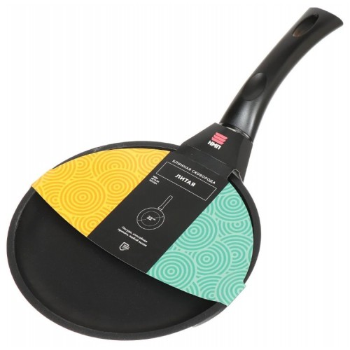 Сковорода блинная НЕВА МЕТАЛЛ ПОСУДА Литая 6222 22 см (черный) 6