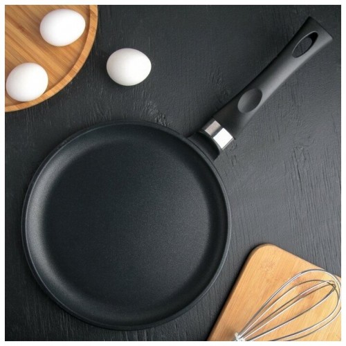 Сковорода блинная НЕВА МЕТАЛЛ ПОСУДА Титан 9224 24 см (черный) 6