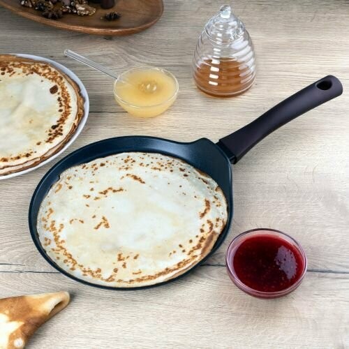 Сковорода блинная Taller Аспайр TR-44103 не съемная ручка 24 см (баклажан) 3