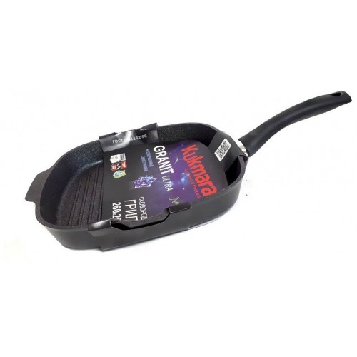 Сковорода-гриль Kukmara Granit Ultra сгкгг280а съемная ручка 28 см (синий) 2