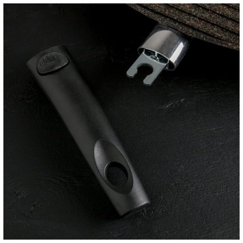 Сковорода-гриль Kukmara Granit ultra сгкго282а съемная ручка 28х28 см (черный) 6