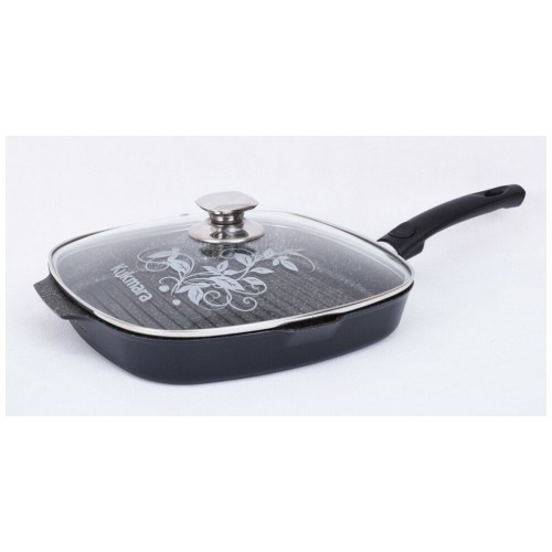 Сковорода-гриль Kukmara Granit ultra сгкго282а съемная ручка 28х28 см (черный) 8
