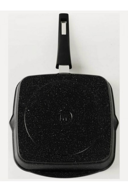 Сковорода-гриль Мечта Гранит Black С064802 с крышкой съемная ручка 24 см (черный) 3