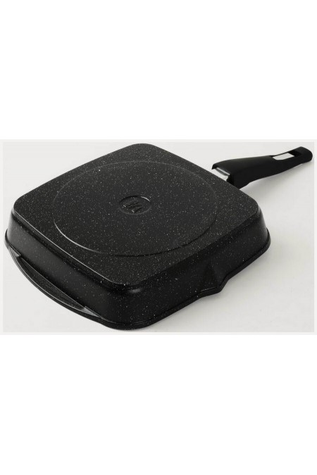Сковорода-гриль Мечта Гранит Black С064802 с крышкой съемная ручка 24 см (черный) 4