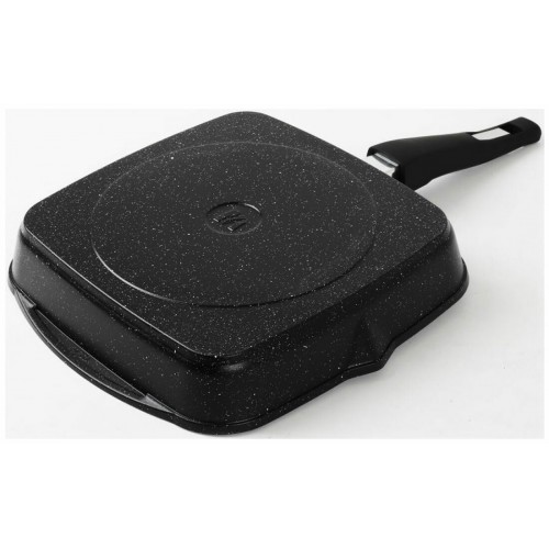 Сковорода-гриль Мечта Гранит Black С068802 с крышкой съемная ручка 28 см (черный) 4