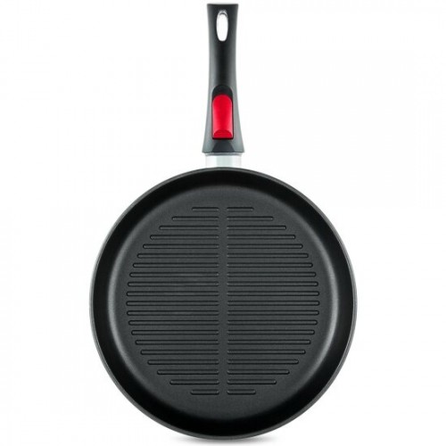 Сковорода-гриль НЕВА МЕТАЛЛ ПОСУДА 4424 Оригинальная 24 см (черный) 1