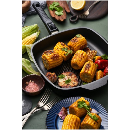 Сковорода-гриль НЕВА МЕТАЛЛ ПОСУДА Ферра Индукция 59428G 28 см (черный) 4