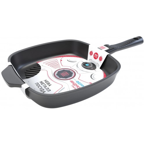 Сковорода-гриль НЕВА МЕТАЛЛ ПОСУДА Ферра Индукция 59428G 28 см (черный) 8