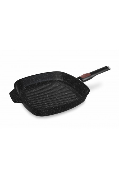 Сковорода-гриль НЕВА МЕТАЛЛ ПОСУДА Литая L184028Gi 28 см (черный) 7