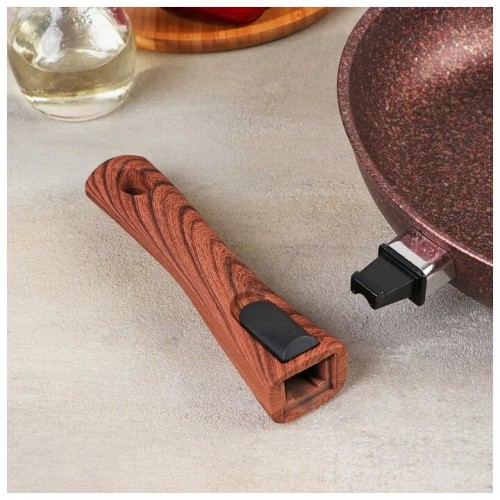 Сковорода Kukmara Granit ultra Induction сгаи282а съемная ручка 28 см (красный) 3