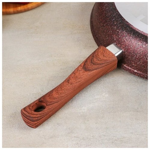 Сковорода Kukmara Granit ultra Induction сгаи282а съемная ручка 28 см (красный) 4