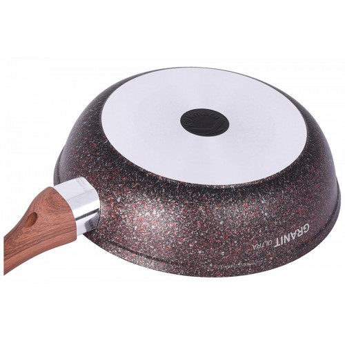 Сковорода Kukmara Granit ultra сга280а не съемная ручка 28 см (красный) 1