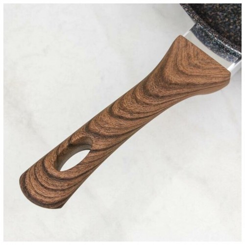 Сковорода Kukmara Granit ultra сгг261а с крышкой не съемная ручка 26 см (синий) 4