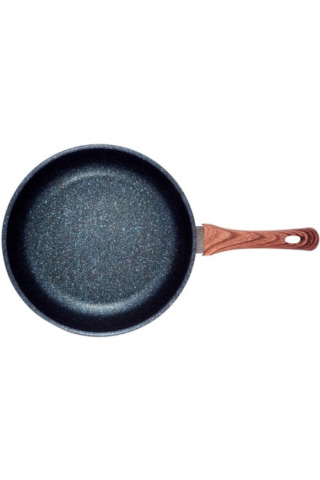 Сковорода Kukmara Granit ultra сгг261а с крышкой не съемная ручка 26 см (синий) 3