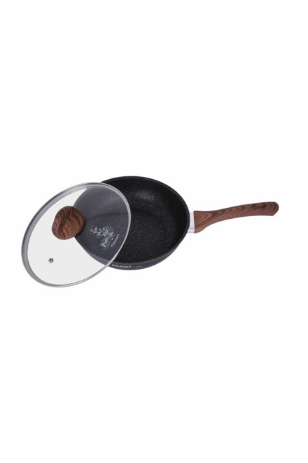 Сковорода Kukmara Granit ultra сгг261а с крышкой не съемная ручка 26 см (синий) 4