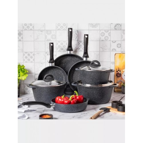 Сковорода Kukmara Granit Ultra сггч262а съемная ручка 26 см (черный гранит) 3