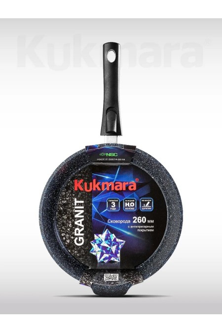 Сковорода Kukmara Granit Ultra сггч262а съемная ручка 26 см (черный гранит) 4