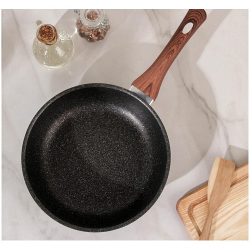 Сковорода Kukmara Granit Ultra сго241а с крышкой не съемная ручка 24 см (original) 5