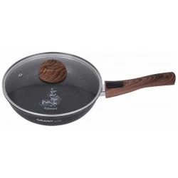 Сковорода Kukmara Granit Ultra сго243а с крышкой съемная ручка 24 см (original)